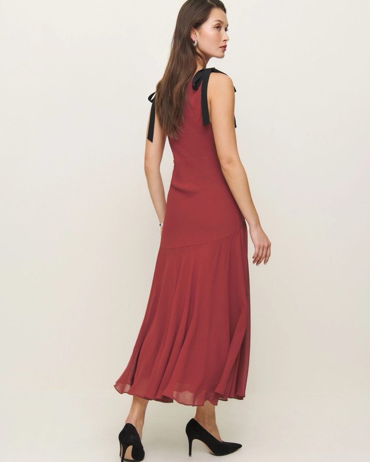 Reformation Red Anika Dress Pickle