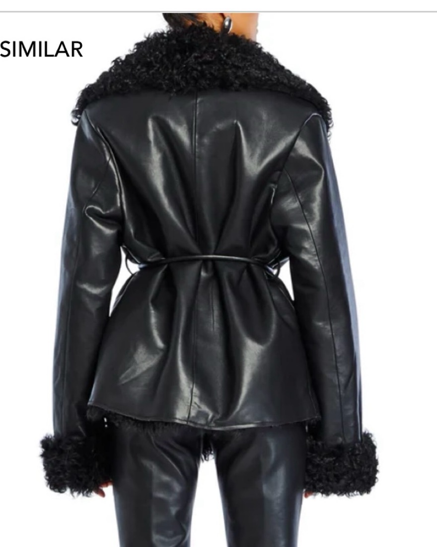 【新品未使用】LOHEN★FOODY CODE REVER CORT SER.O.YA Roxanne Vegan Leather Coat by SER.O.YA - Pickle