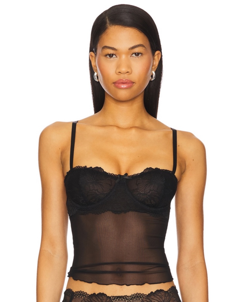 I AM GIA Black Lace Mesh Top by I AM GIA - Pickle
