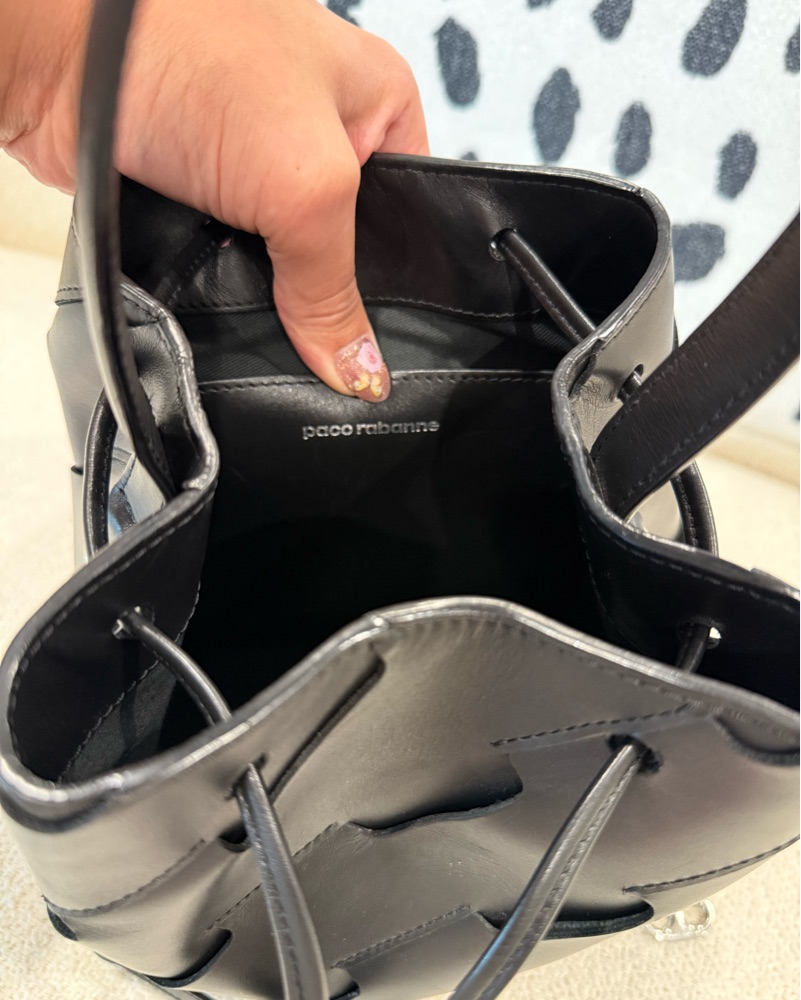 paco rabanne Bucket パコ ラバンヌ レザーバケットバッグ Paco Rabanne Large Bucket Bag by Paco Rabanne - Pickle