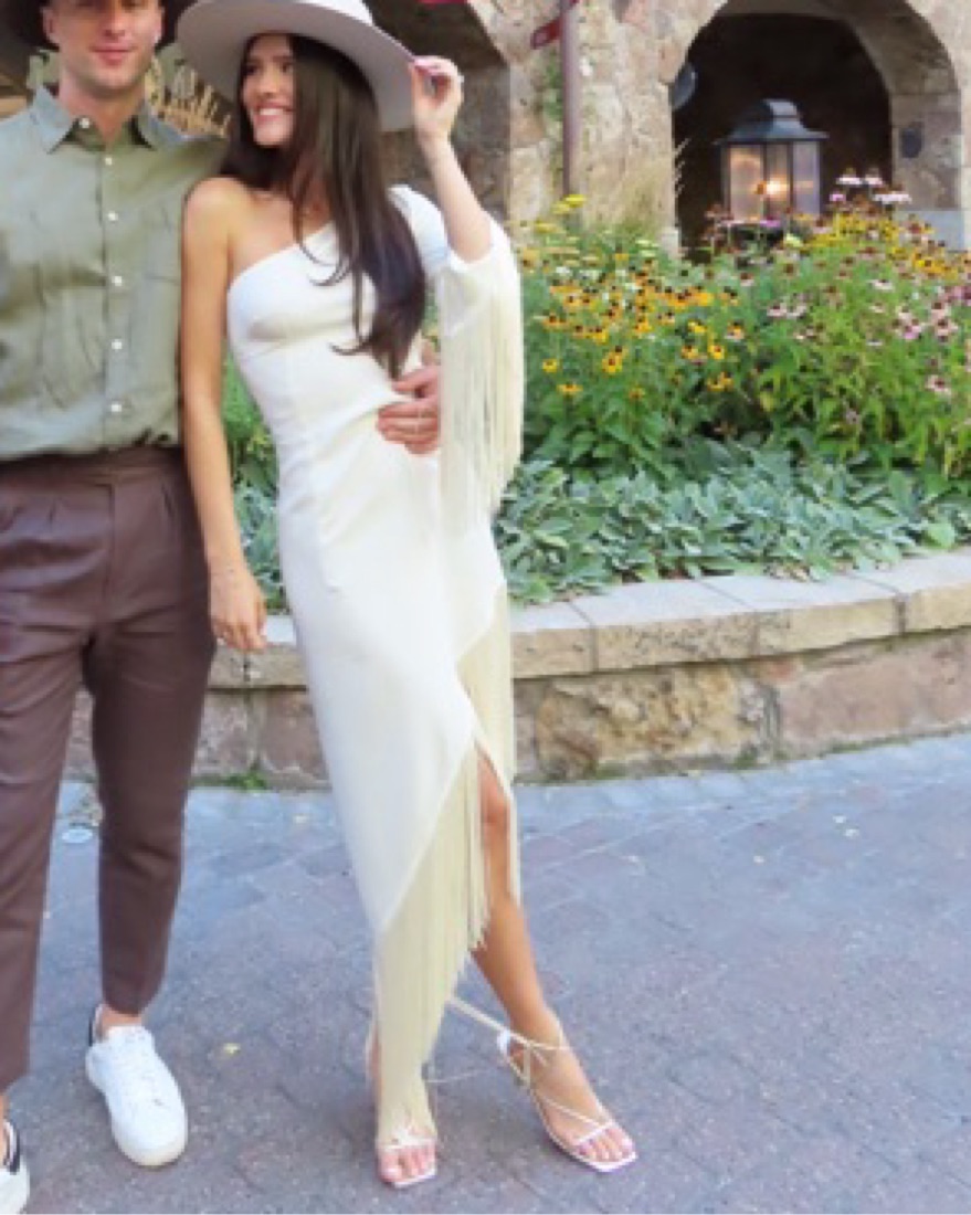 Taller Marmo Aventador fringed one-shoul by Taller Marmo - Pickle