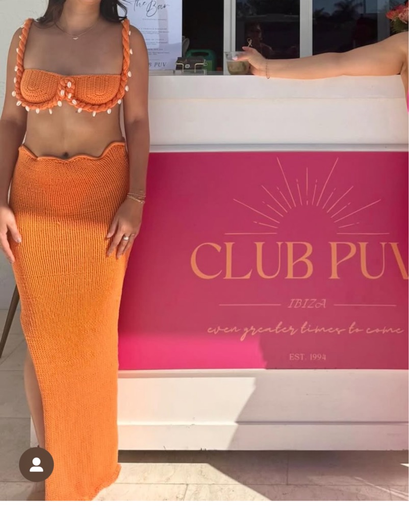 Orange two piece vacation set by Chalay - Pickle
