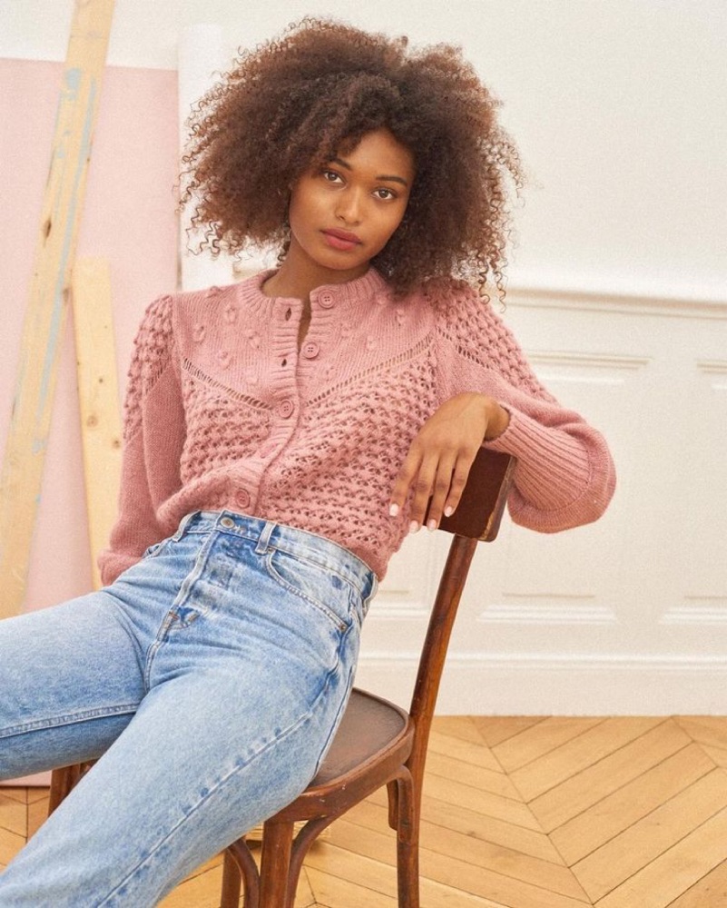 Rouje Dusty Rose Cardigan by Rouje Paris - Pickle