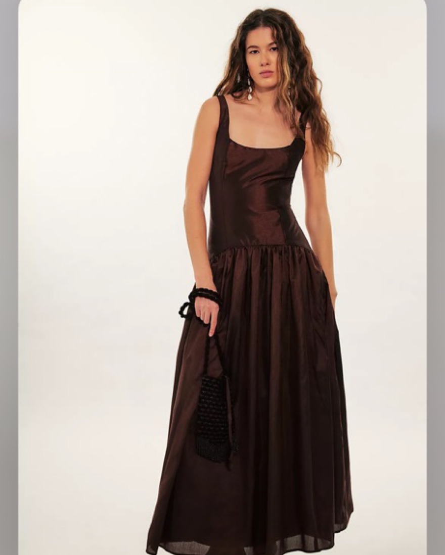 Hutch Brown Drop Waist Dress by Hutch - Pickle