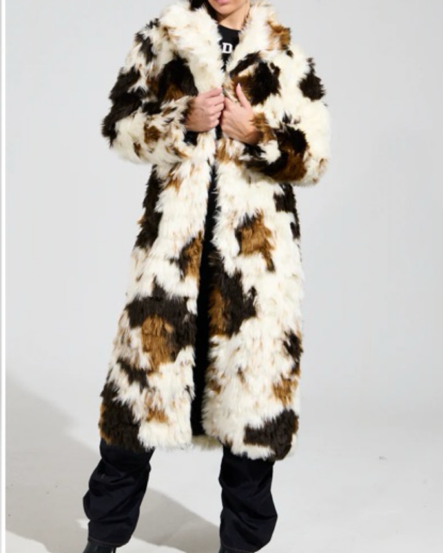 Cow print fur coat by Akira - Pickle