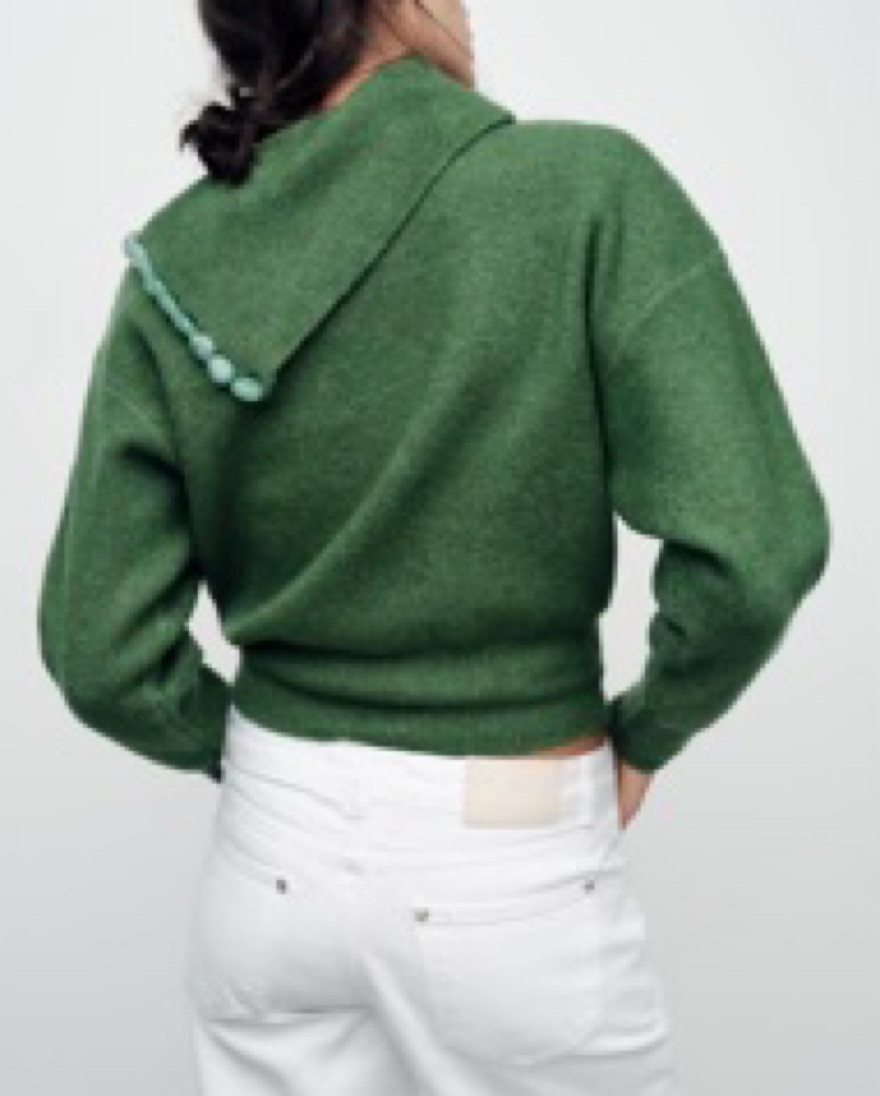 Green Zara Knit Sweater by Zara - Pickle