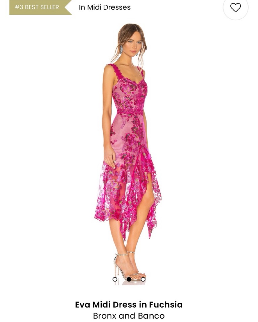 Bronx And Banco Eva Fuchsia Midi Dress by Bronx And Banco - Pickle