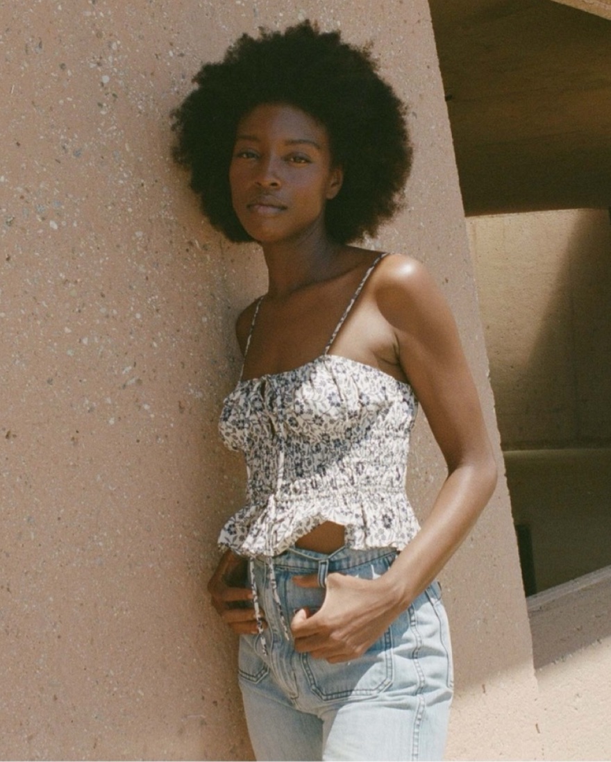 Doen Finella Blue Tank Top by Doen - Pickle