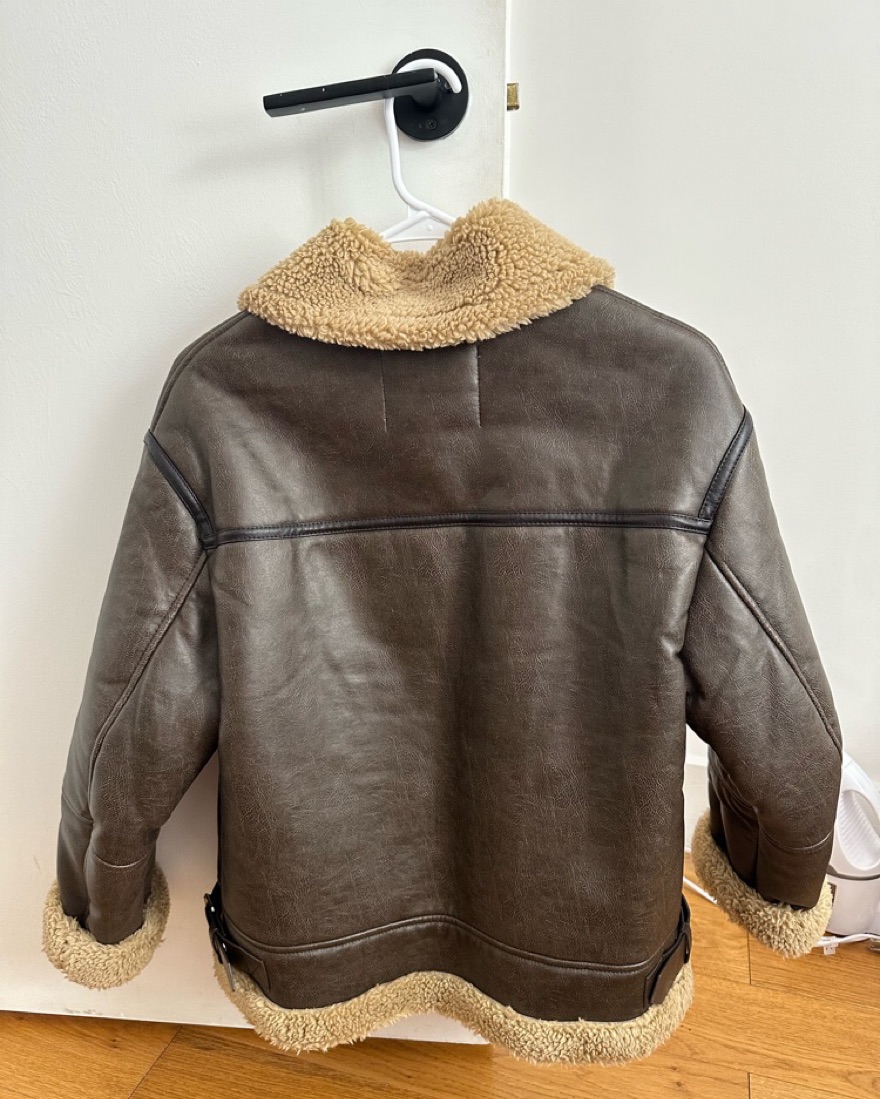 Bershka Brown Leather Jacket by Bershka - Pickle