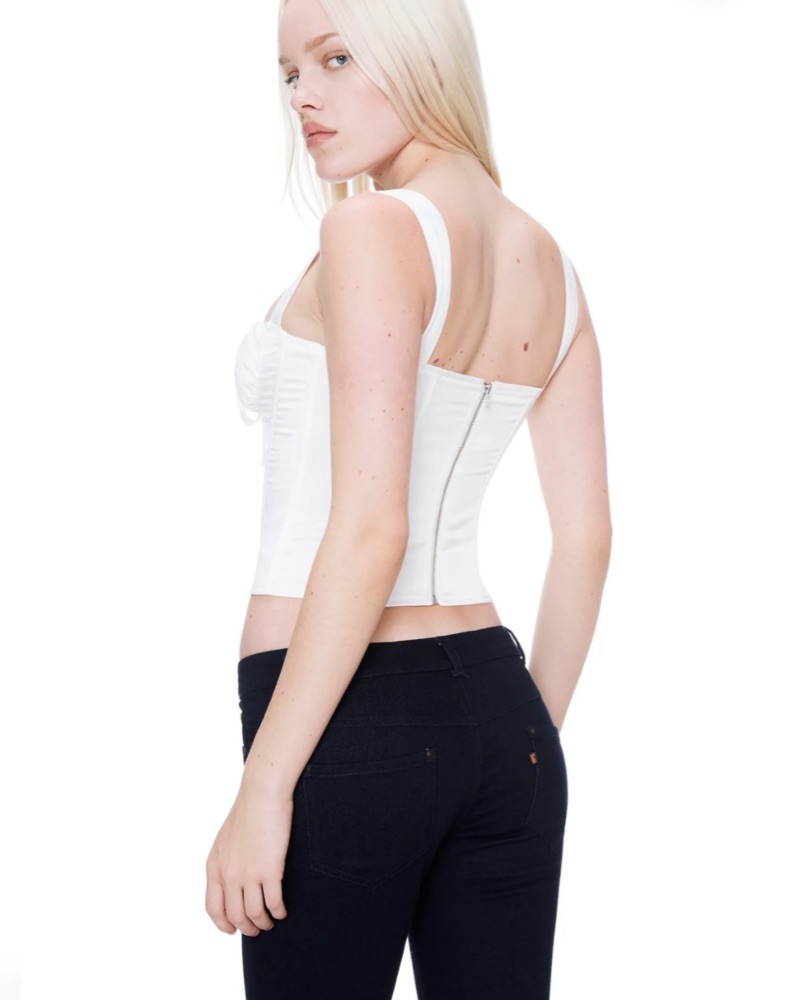 Miaou Agnes Silk Corset - Ivory by Miaou - Pickle