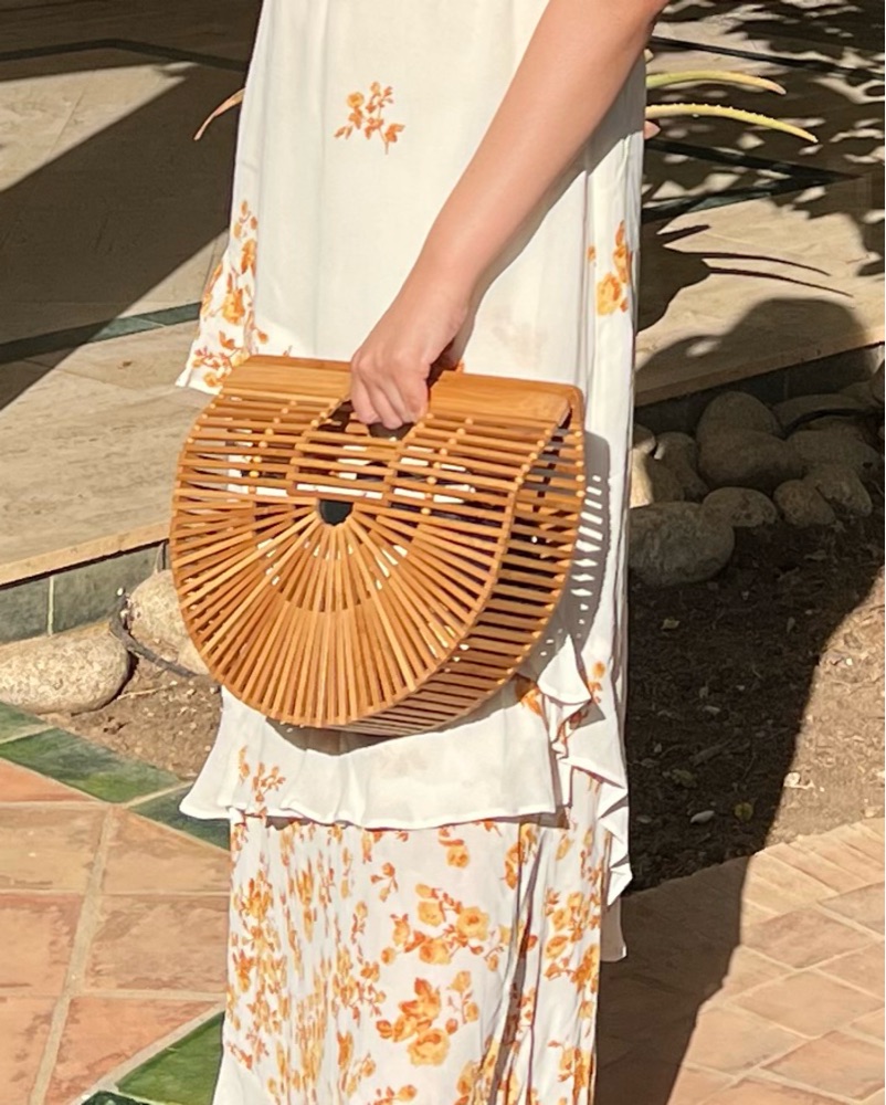 かごバッグ/ストローバッグ CULT GAIA  GAIA'S ARK-SMALL Cult Gaia - Ark Bag Small | Natural | All The Dresses