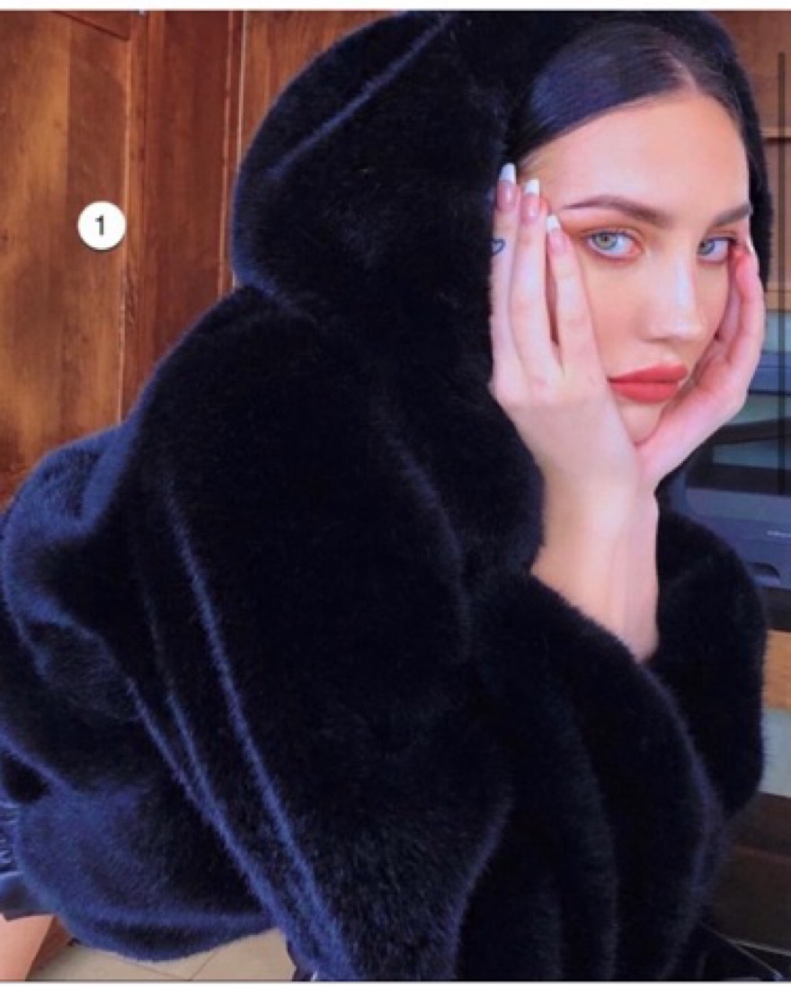 I.AM.GIA 717 Black Faux Fur Hooded Coat by I AM GIA - Pickle