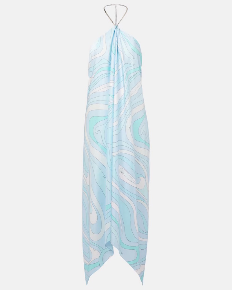 Emilio Pucci Marmo Print Silk Dress by Pucci - Pickle