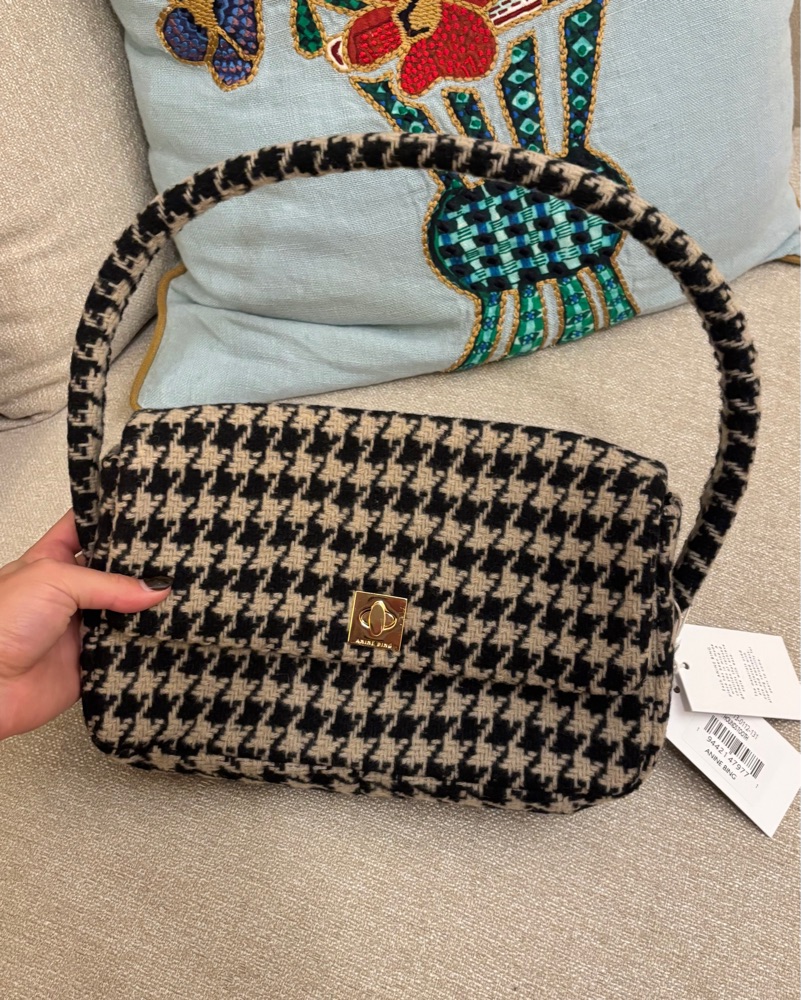 Anine Bing Nico Houndstooth Bag by Anine Bing - Pickle