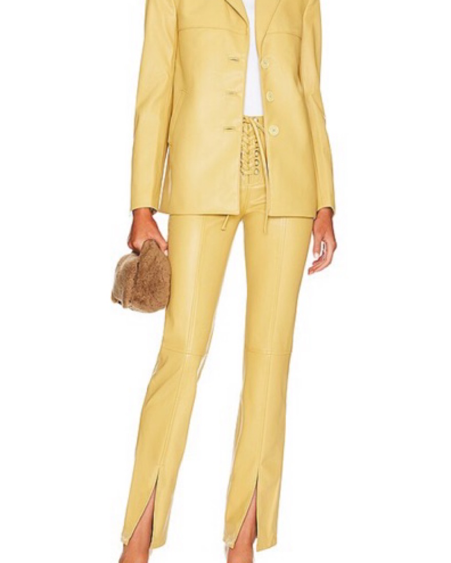 Song Of Style Yellow Leather Pants by Song Of Style - Pickle