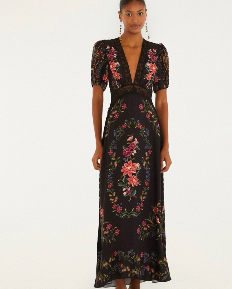 Farm Rio Black Belle Garden Lenzing Maxi by FARM RIO - Pickle