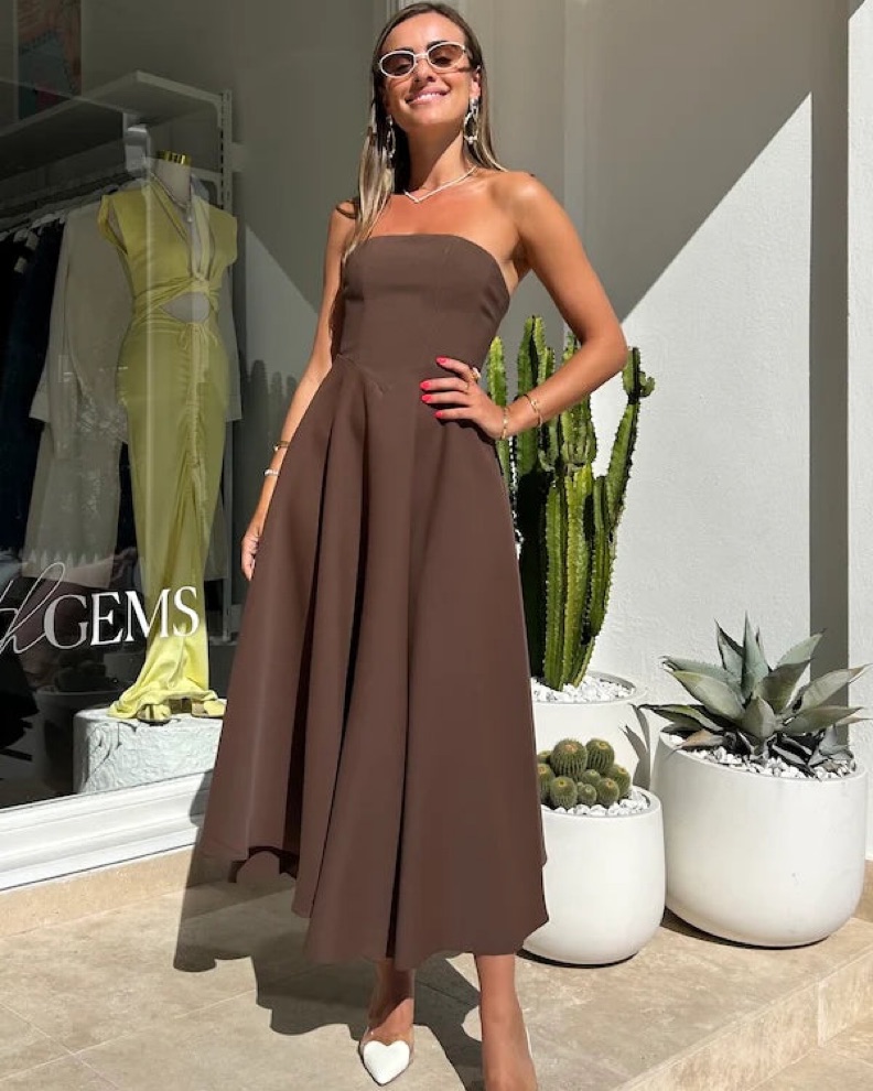 Odd Muse Ultimate Muse Midi Dress by Odd Muse London - Pickle