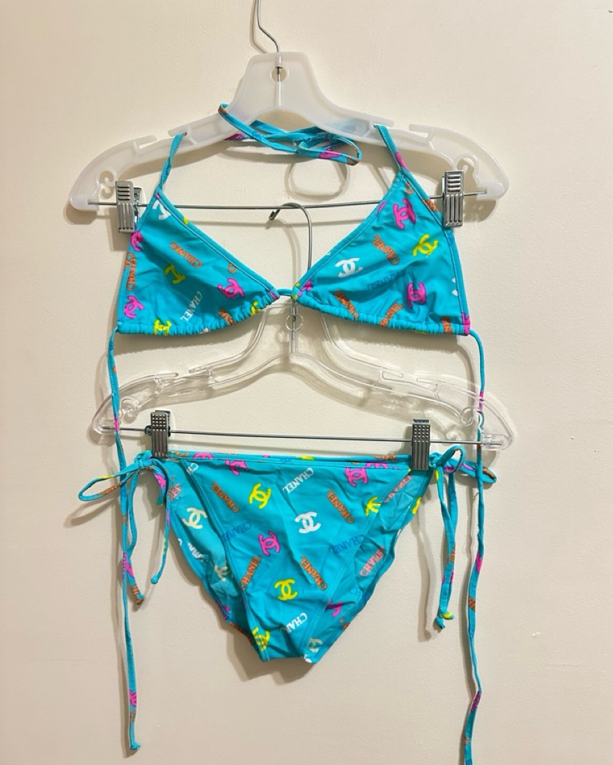 Chanel Sky Blue Logo Bikini by Chanel - Pickle