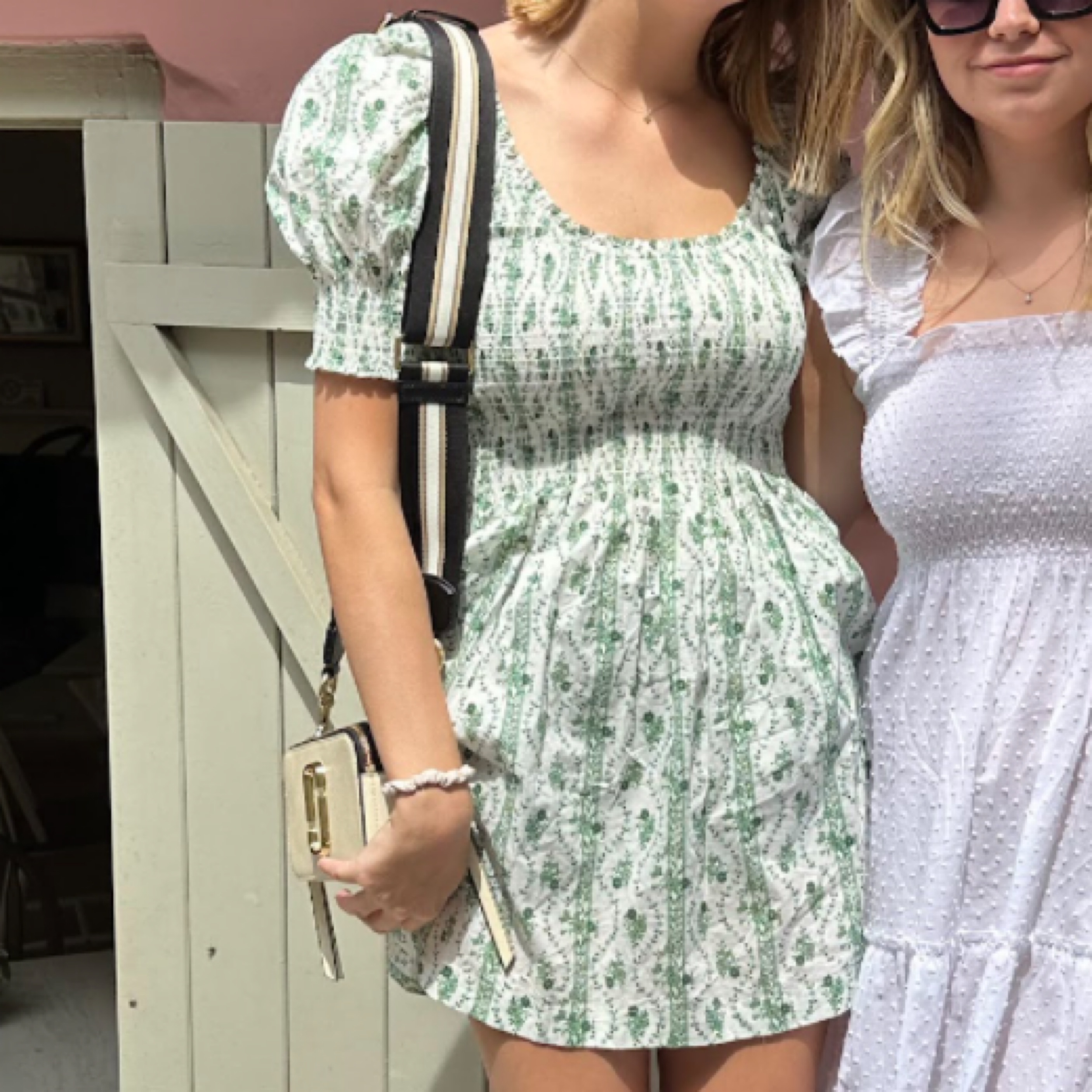 Hill House Green Vine Stripe Dress by Hill House - Pickle