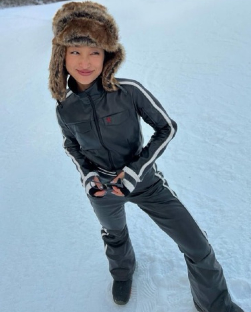 Perfect Moment Leather Ski Suit by Perfect Moment - Pickle