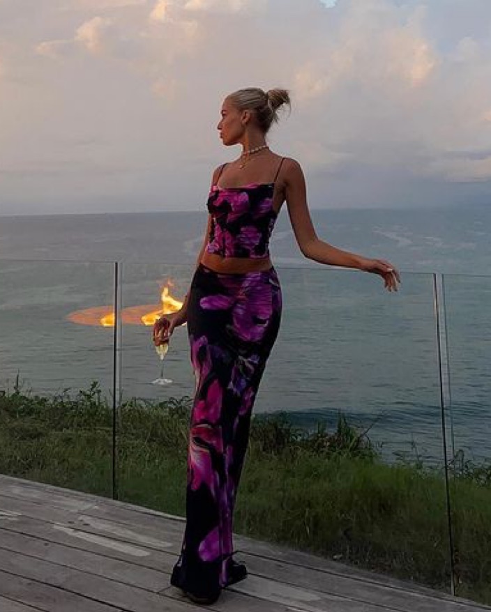 White Fox Purple Floral Set by White Fox Boutique - Pickle