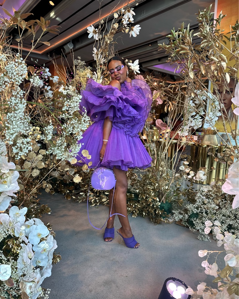 Vibrant Pleated Glamour Purple Dress by Akira - Pickle