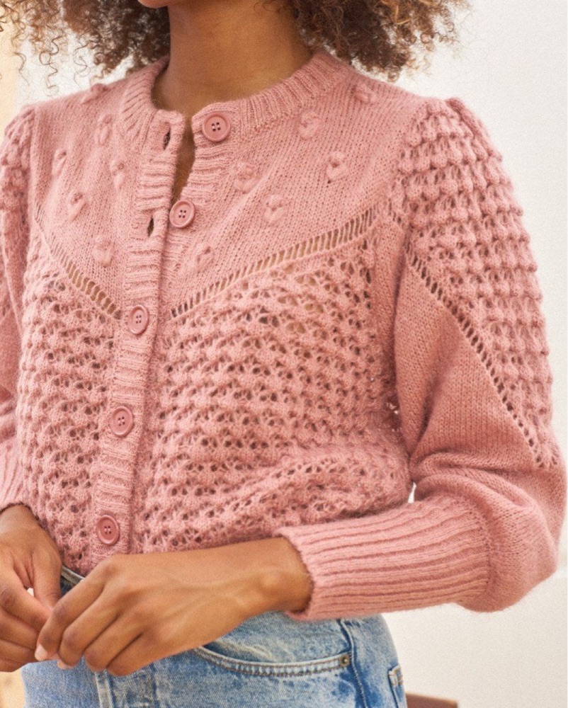 Rouje Paris カーディガン Rouje Dusty Rose Cardigan by Rouje Paris - Pickle
