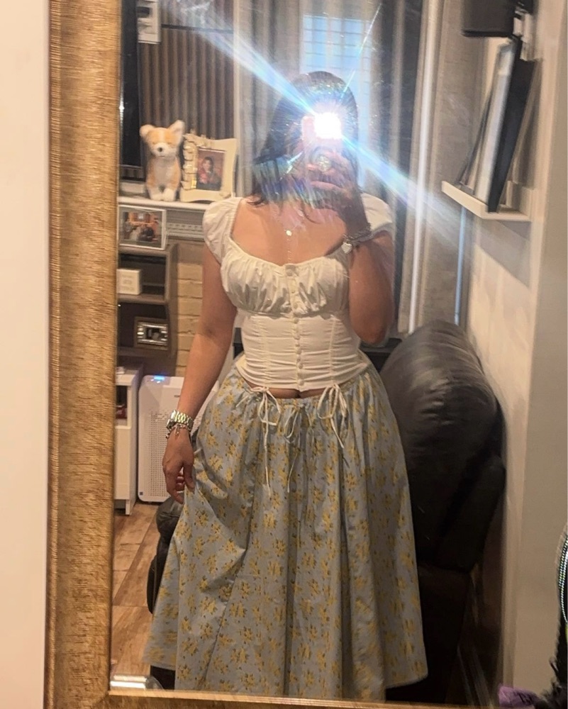 House Of Cb Kitty White Gathered Top by House of CB - Pickle