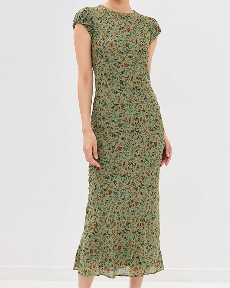 Reformation Leana Floral Midi Dress by Reformation - Pickle
