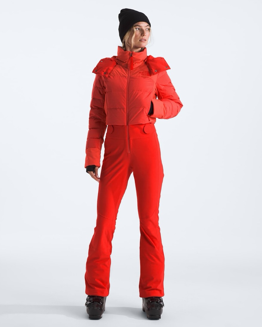 Fiery Red Women's One-Piece Snow Suit by The North Face - Pickle