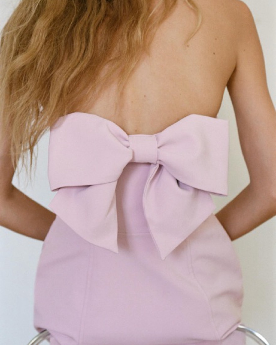 Zara Pink Mini Dress With Bow by Zara - Pickle