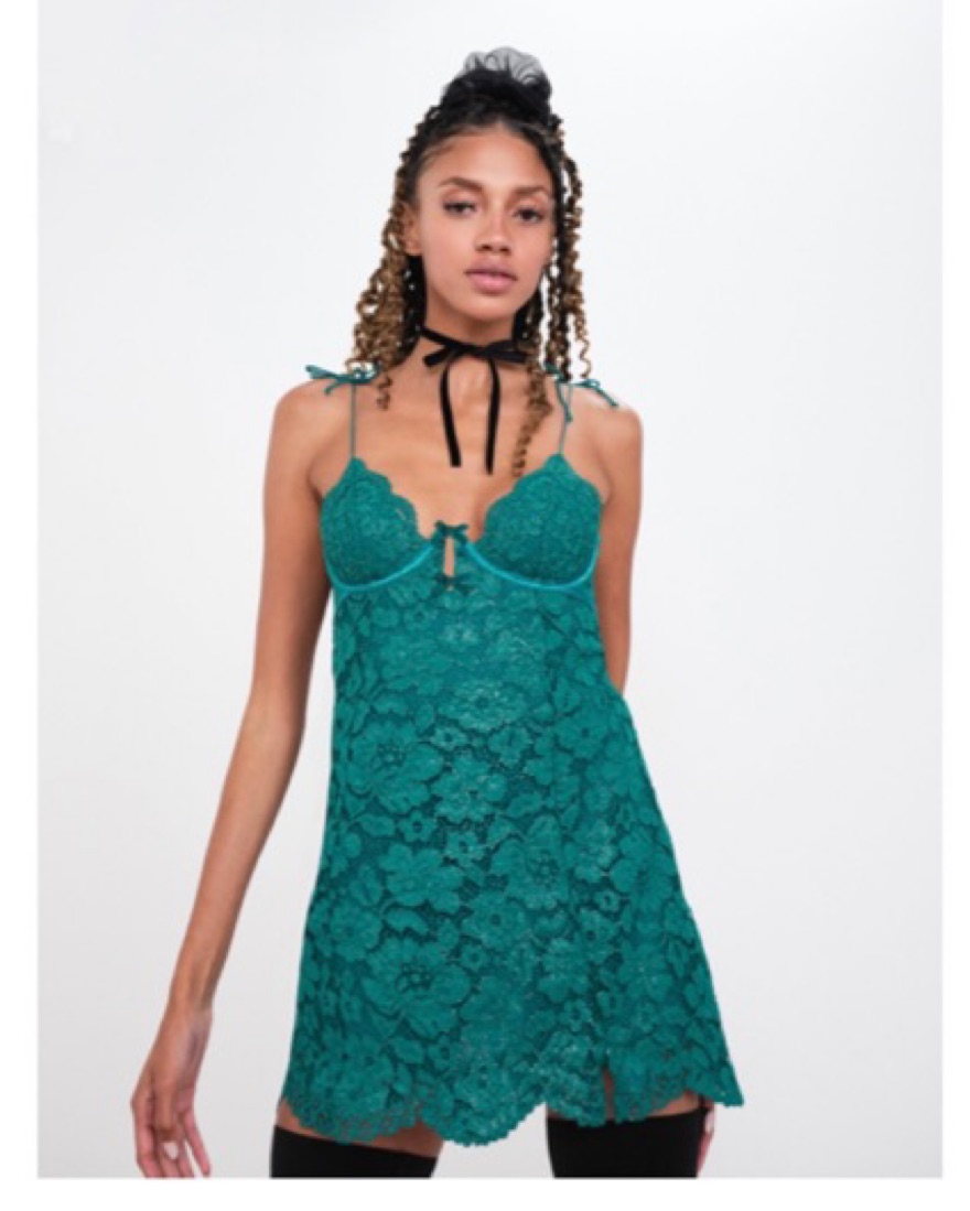 Lacey Teal Dress by For Love & Lemons - Pickle