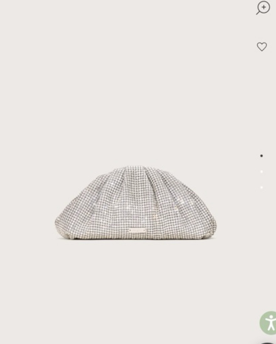 Cult Gaia Jaala Nano Rhinestone Clutch by Cult Gaia - Pickle