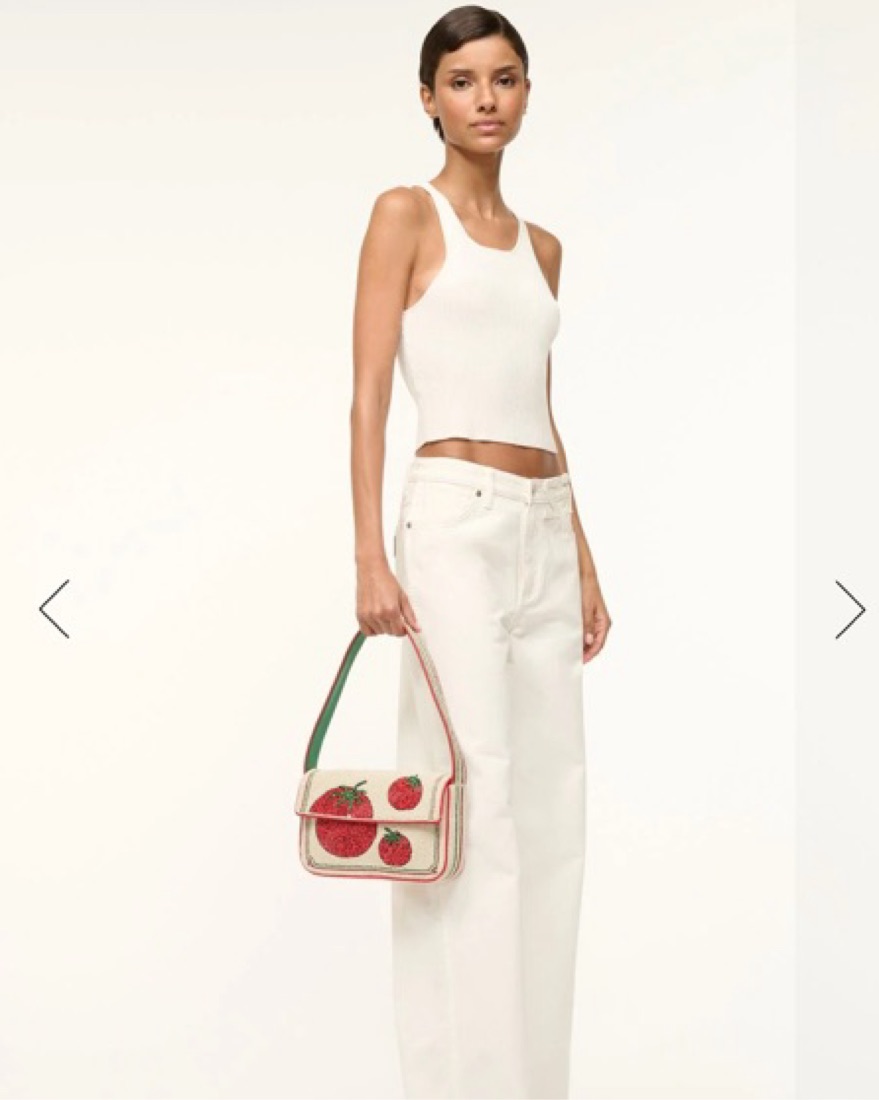 STAUD TOMMY BEADED BAG TOMATO by Staud - Pickle