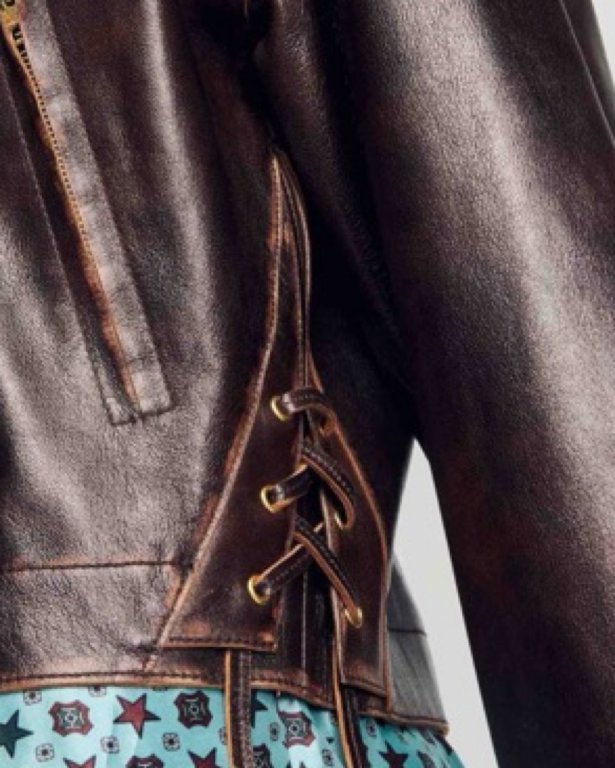 Sandro Jude Lambskin Leather Jacket by Sandro - Pickle