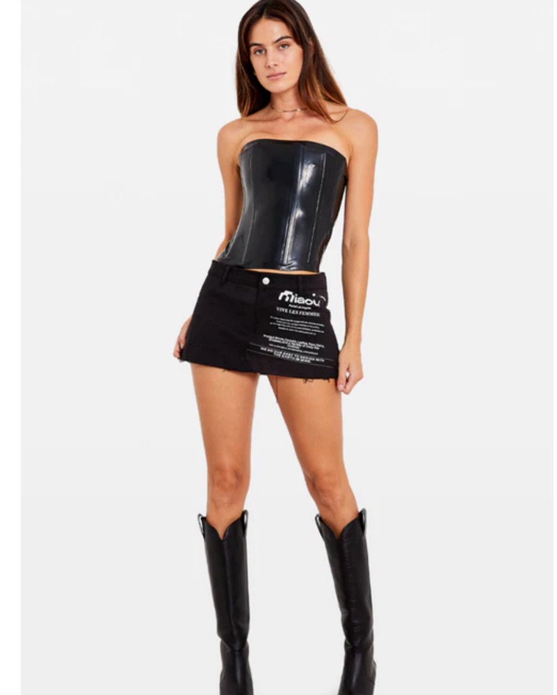 Miaou Libra Corset- Black Latex by Miaou - Pickle