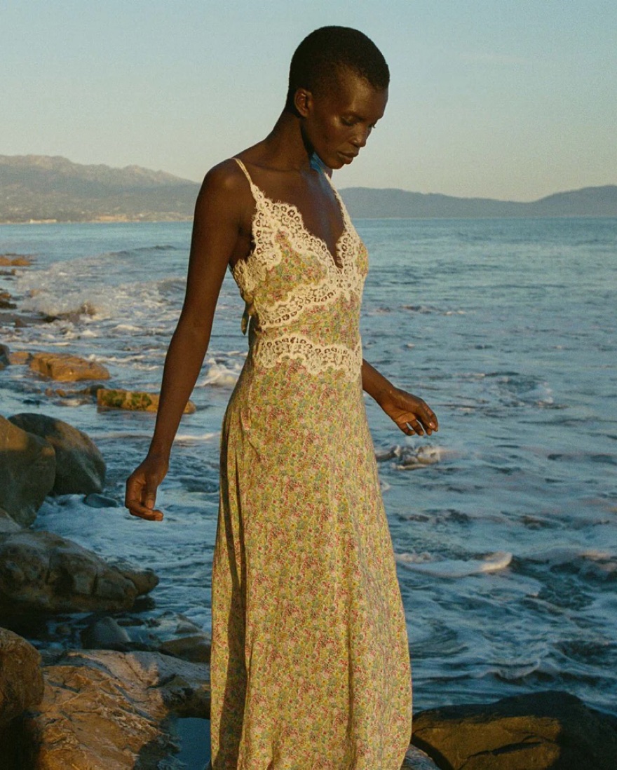 Doen Venus Silk Slip Dress by Doen - Pickle