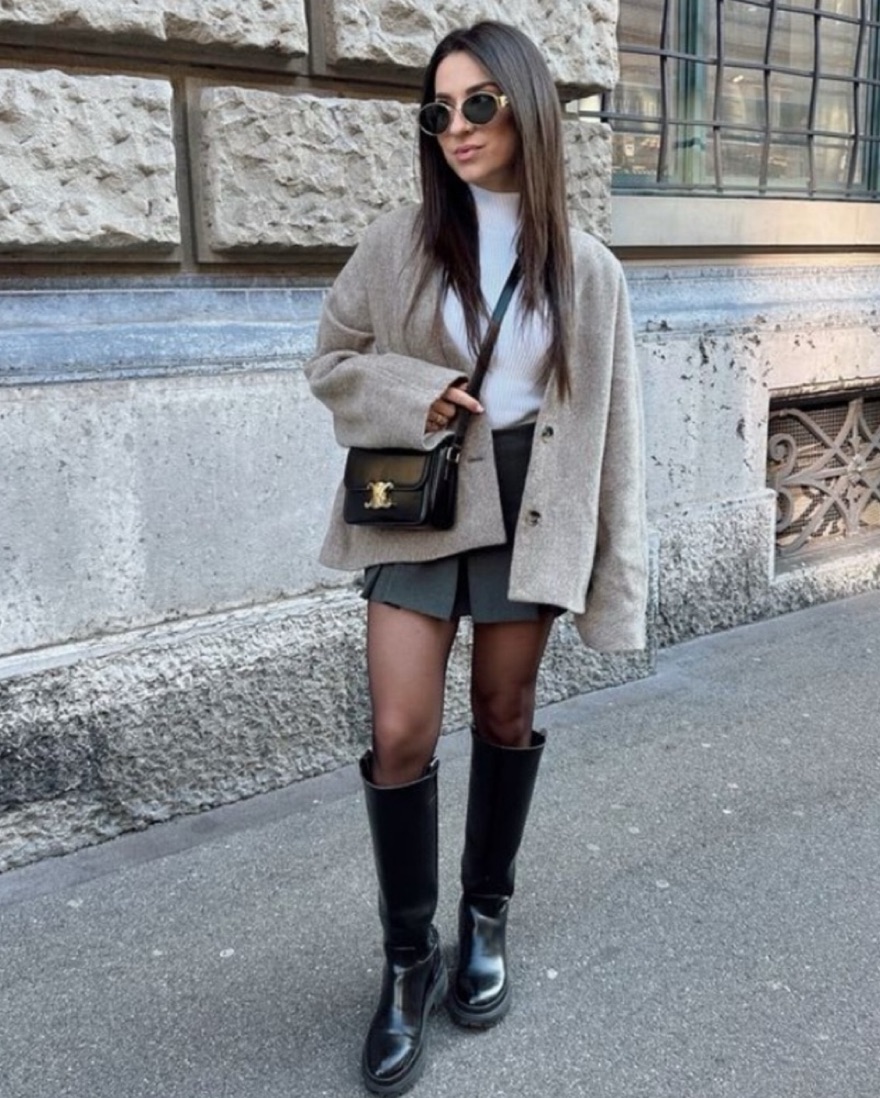 Zara Manteco Wool Straight Cut Jacket by Zara - Pickle