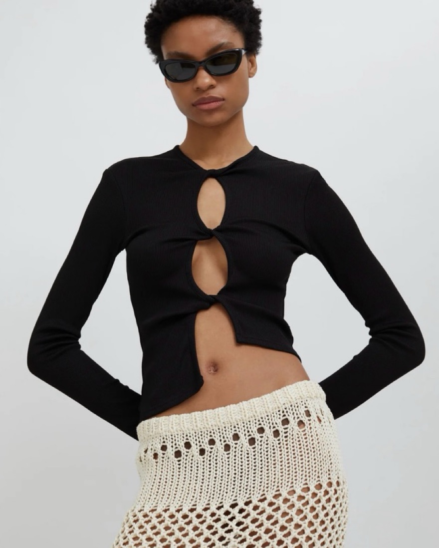 Christopher Esber Open Twist Long Sleeve by Christopher Esber - Pickle