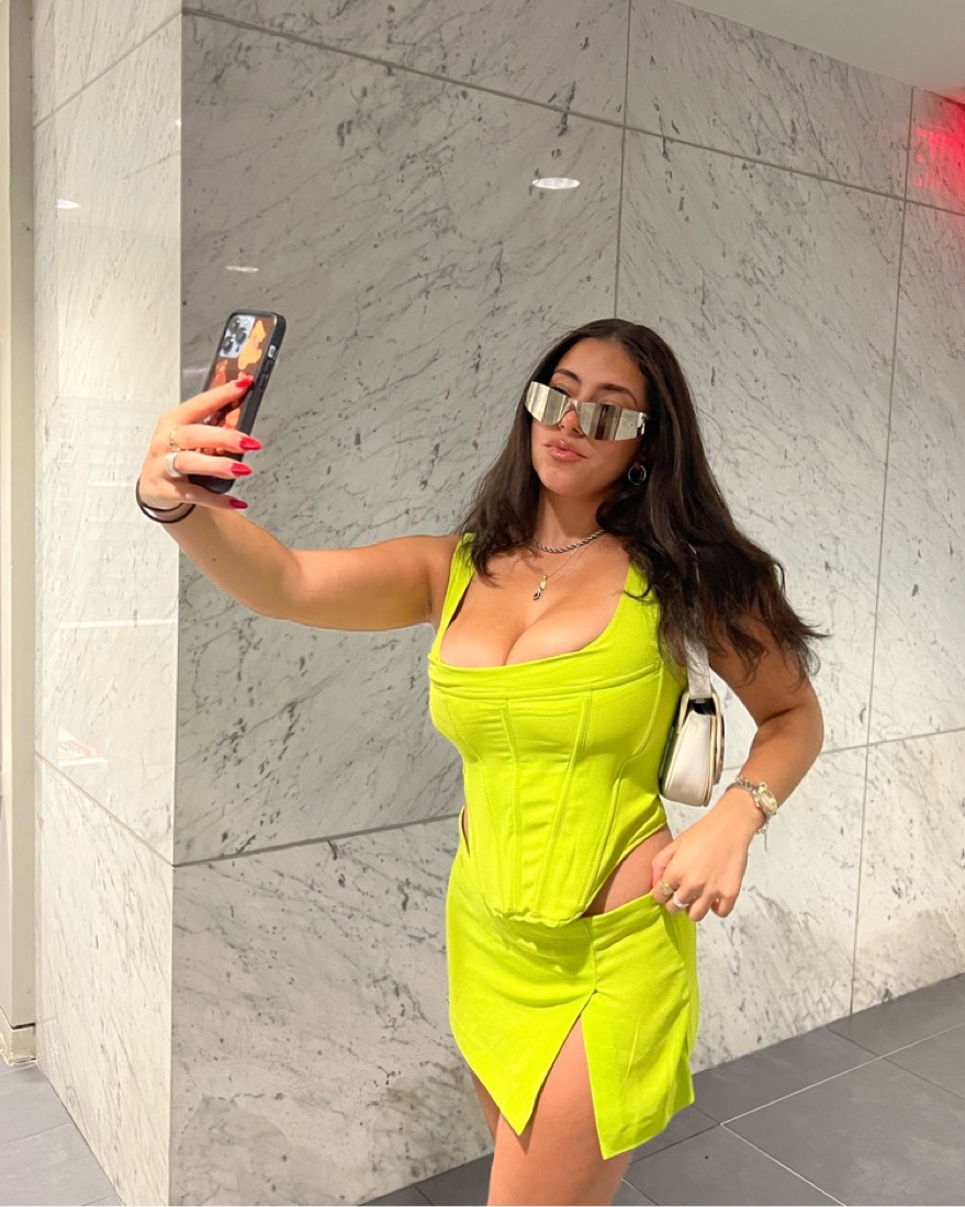 Miaou Campbell Corset And Skirt Set by Miaou - Pickle