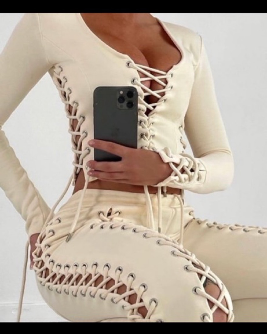 Hidden Cult Wynn Lace Up Set by Hidden Cult - Pickle