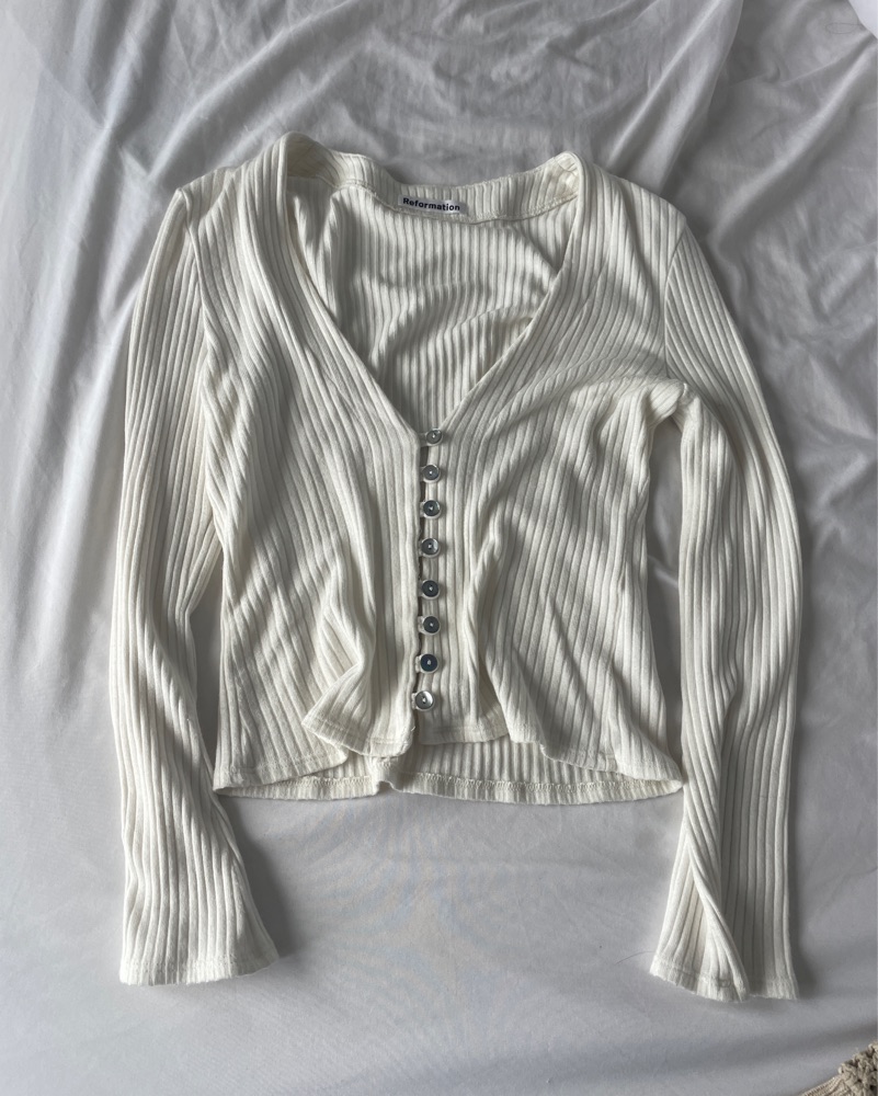 REFORMATION★GELLAR TOP Reformation Gellar Knit Top by Reformation - Pickle