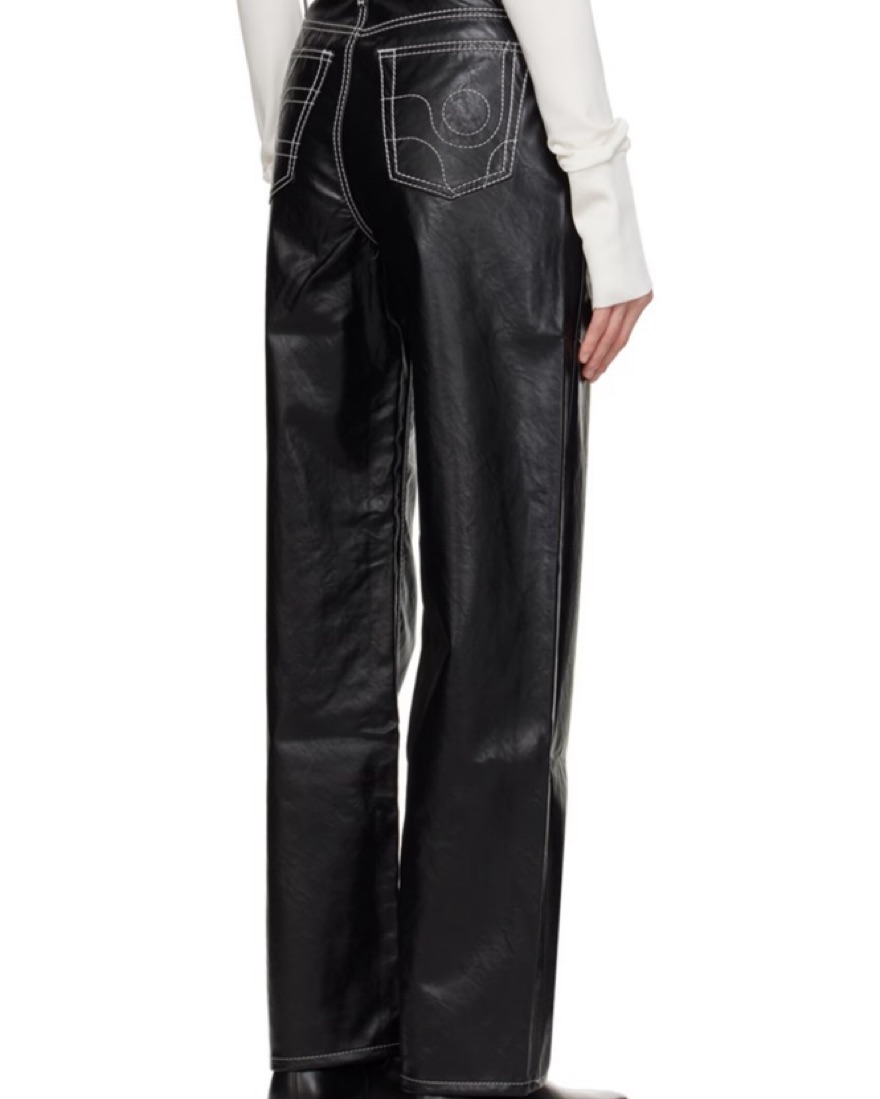 EYTYS Black Benz Faux Leather Pants by EYTYS - Pickle