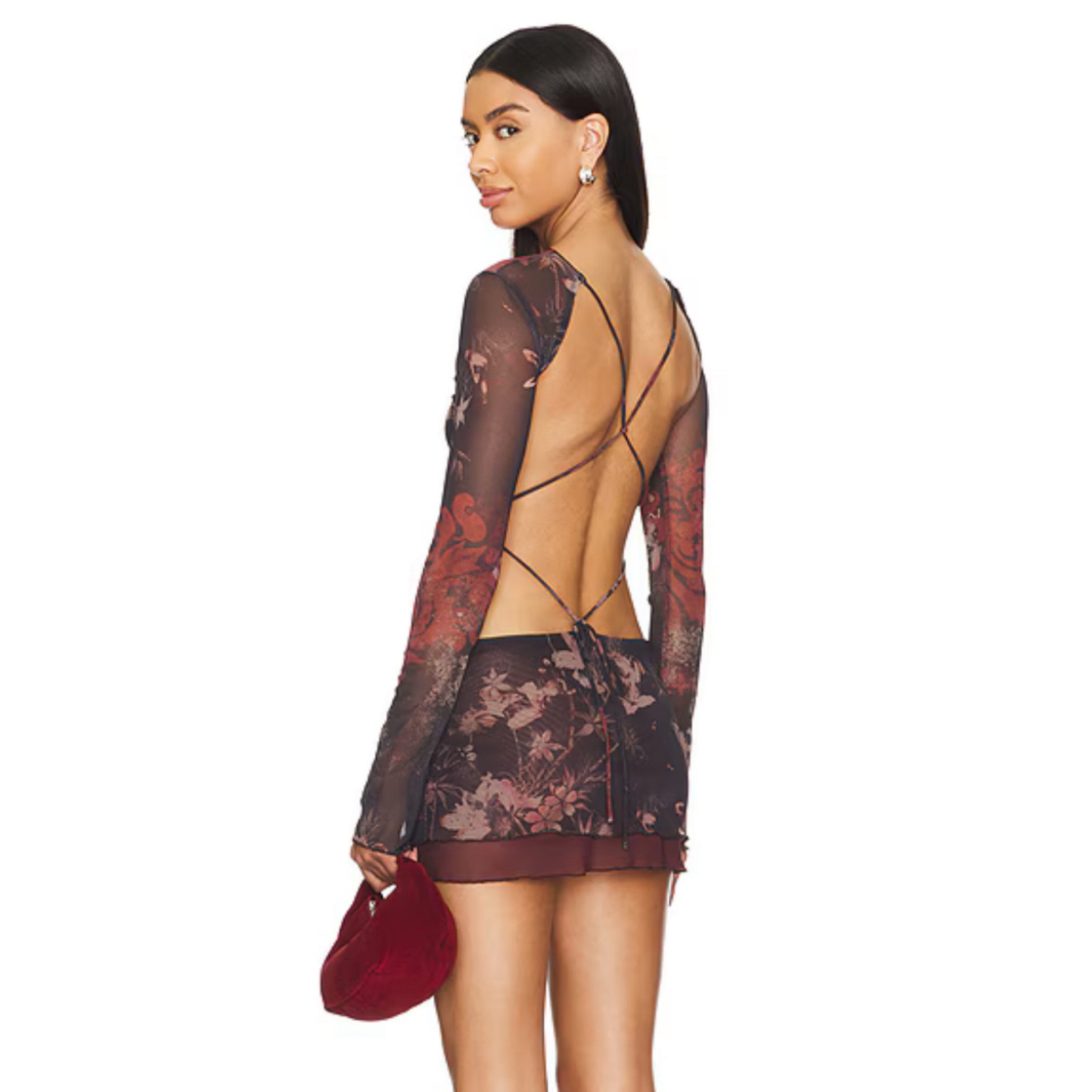 【新品未使用、タグ付き】Jaded London Backless Dress Jaded London Mini Dress Open Back by Jaded London - Pickle
