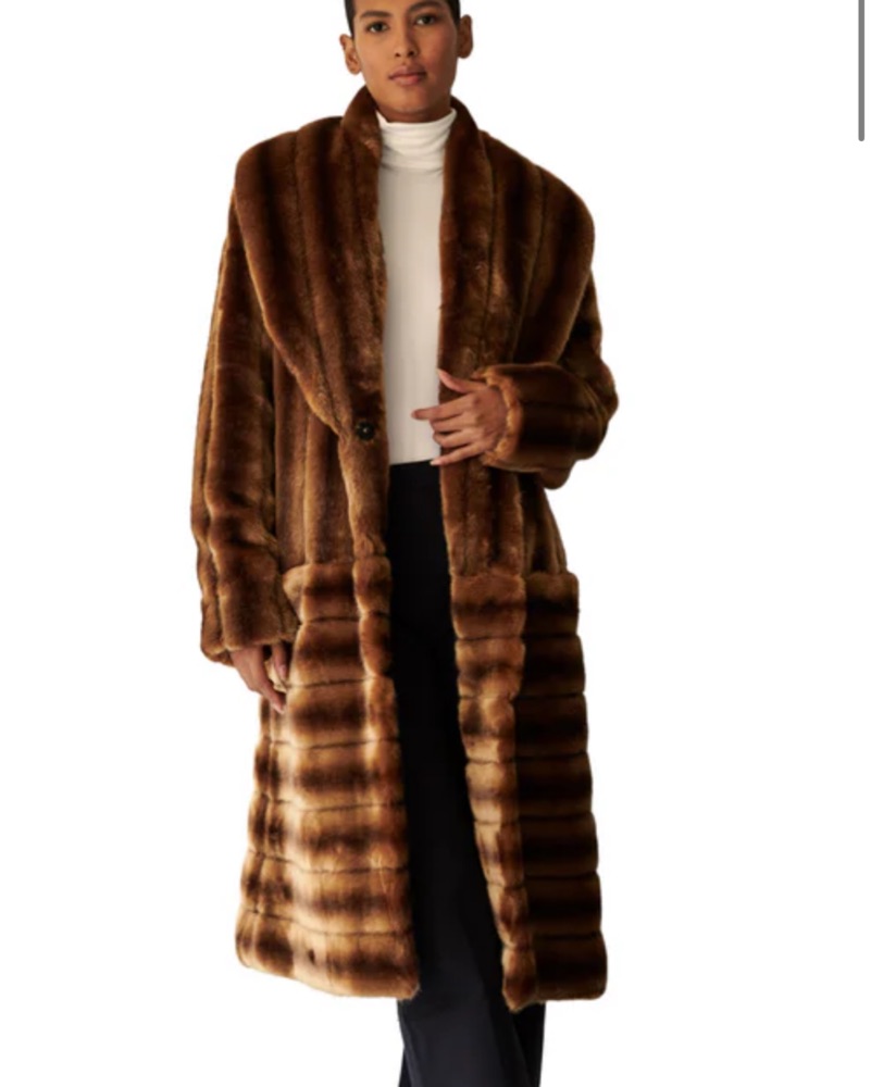 Marei 1998 Relaxed Fur Coat by Marei 1998 - Pickle