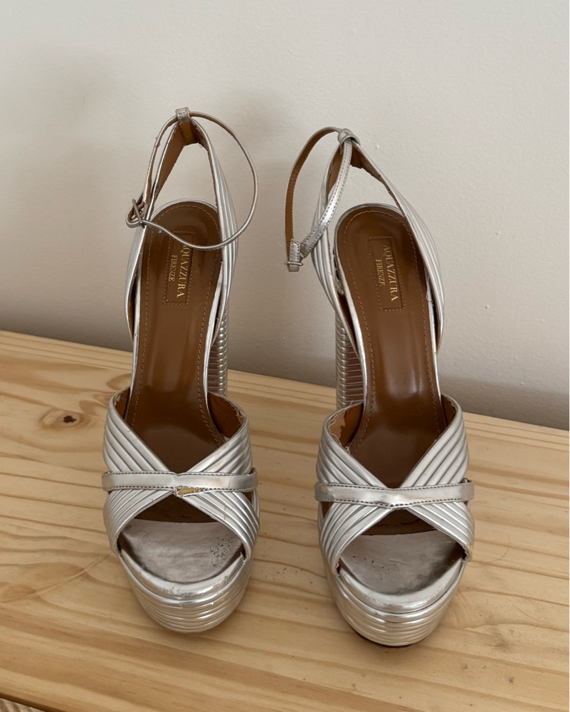 Sz 39 Aquazzura Sundance Platform Sandal by Aquazzura - Pickle