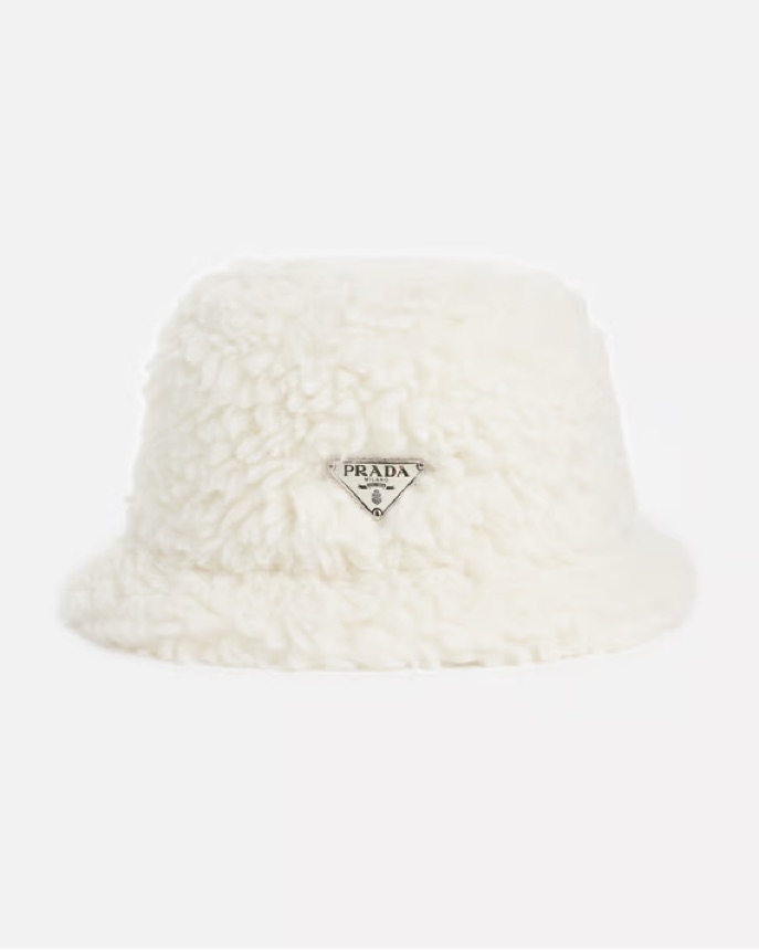 $1,500 Prada Sherpa Bucket Hat by Prada - Pickle