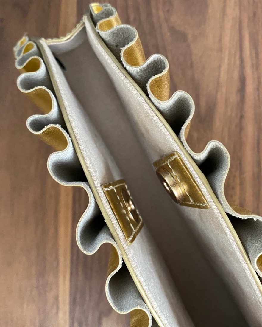 Cult Gaia Nala Gold Fan Clutch by Cult Gaia - Pickle