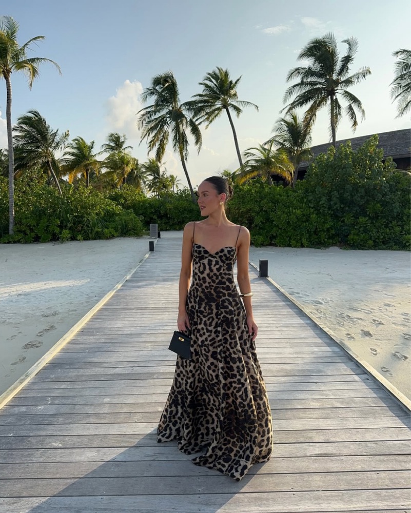 フランクリンミント　Leopard（レオパード） Timeless Dress In Leopard by Leslie Amon - Pickle