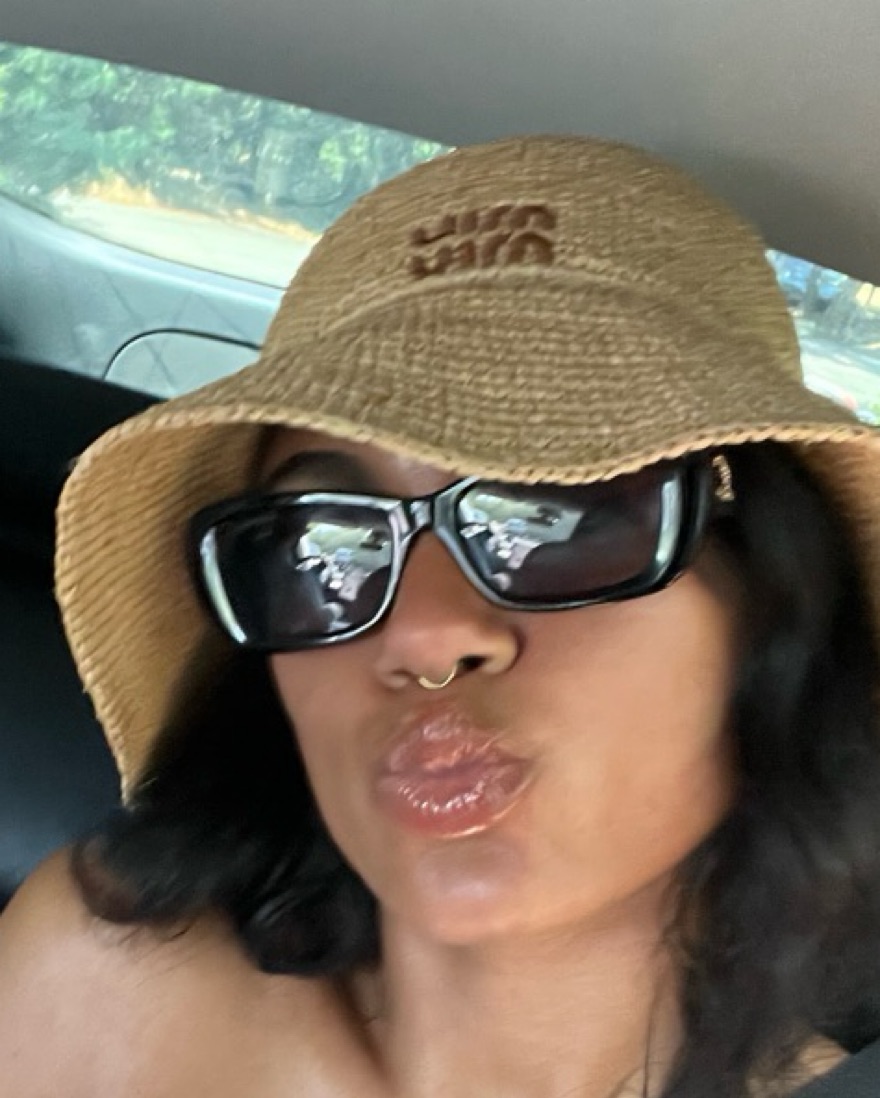 Chic Straw Miu Miu Hat by Miu Miu - Pickle